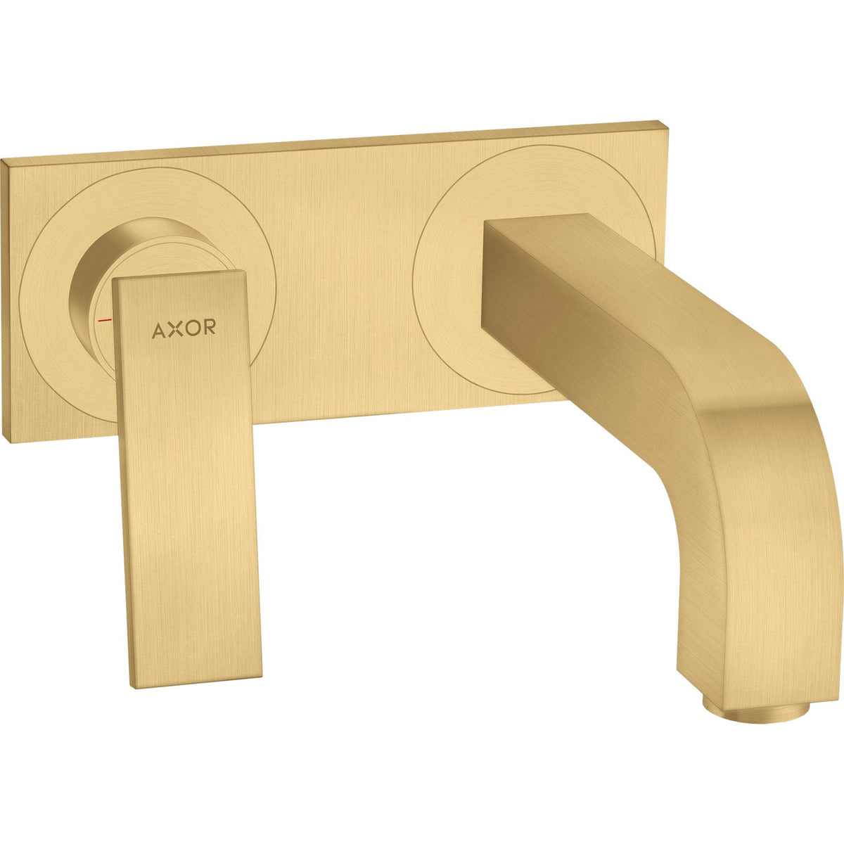 AXOR-Citterio-Single-lever-basin-mixer-for-concealed-installation-wall-mounted-with-lever-handle-spout-220-mm-and-plate-Brushed-Gold-Optic-39119250
