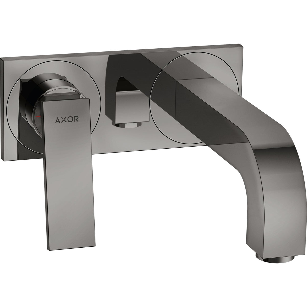 AXOR-Citterio-Single-lever-basin-mixer-for-concealed-installation-wall-mounted-with-lever-handle-spout-220-mm-and-plate-Polished-Black-Chrome-39119330
