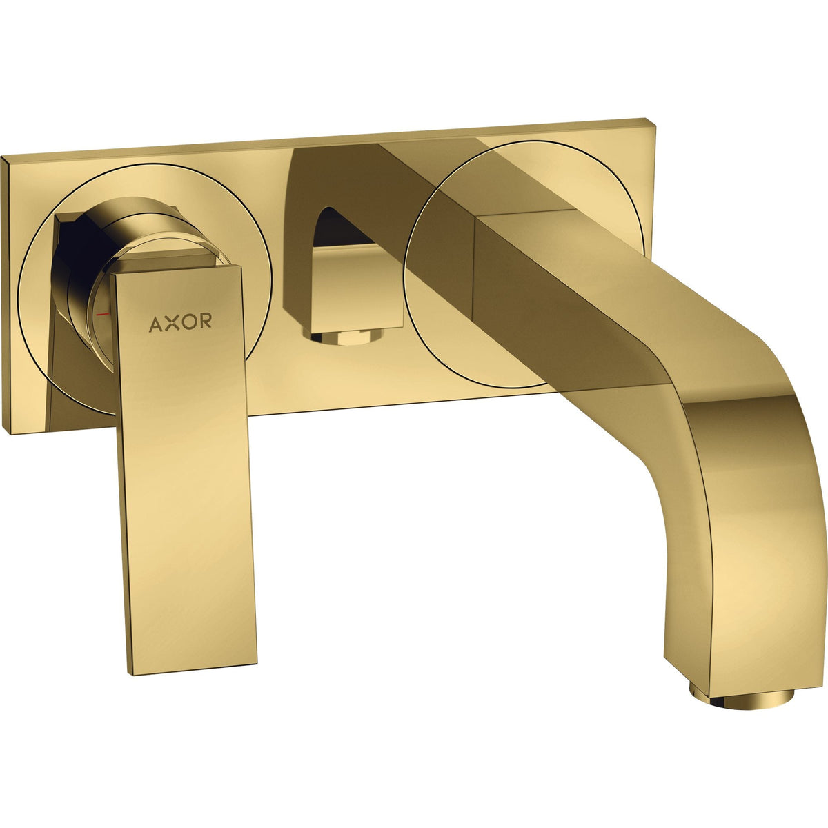 AXOR-Citterio-Single-lever-basin-mixer-for-concealed-installation-wall-mounted-with-lever-handle-spout-220-mm-and-plate-Polished-Gold-Optic-39119990