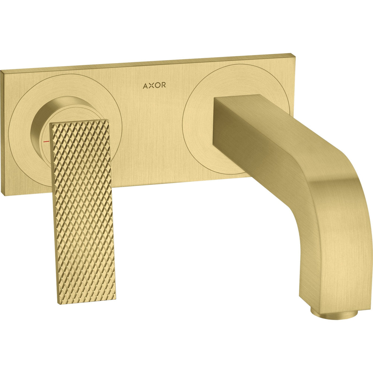 AXOR-Citterio-Single-lever-basin-mixer-for-concealed-installation-wall-mounted-with-lever-handle-spout-220-mm-and-plate-rhombic-cut-Brushed-Brass-39171950