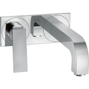 AXOR-Citterio-Single-lever-basin-mixer-for-concealed-installation-wall-mounted-with-lever-handle-spout-220-mm-and-plate-rhombic-cut-Chrome-39171000