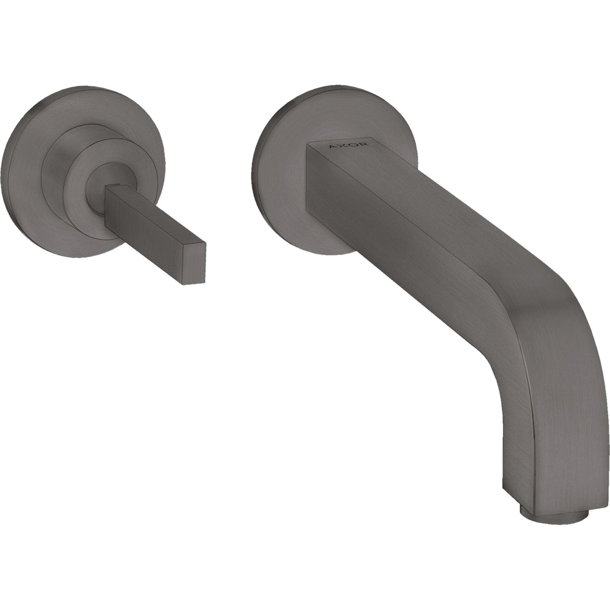 AXOR-Citterio-Single-lever-basin-mixer-for-concealed-installation-wall-mounted-with-pin-handle-spout-220-mm-and-escutcheons-Brushed-Black-Chrome-39116340