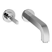 AXOR-Citterio-Single-lever-basin-mixer-for-concealed-installation-wall-mounted-with-pin-handle-spout-220-mm-and-escutcheons-Chrome-39116000