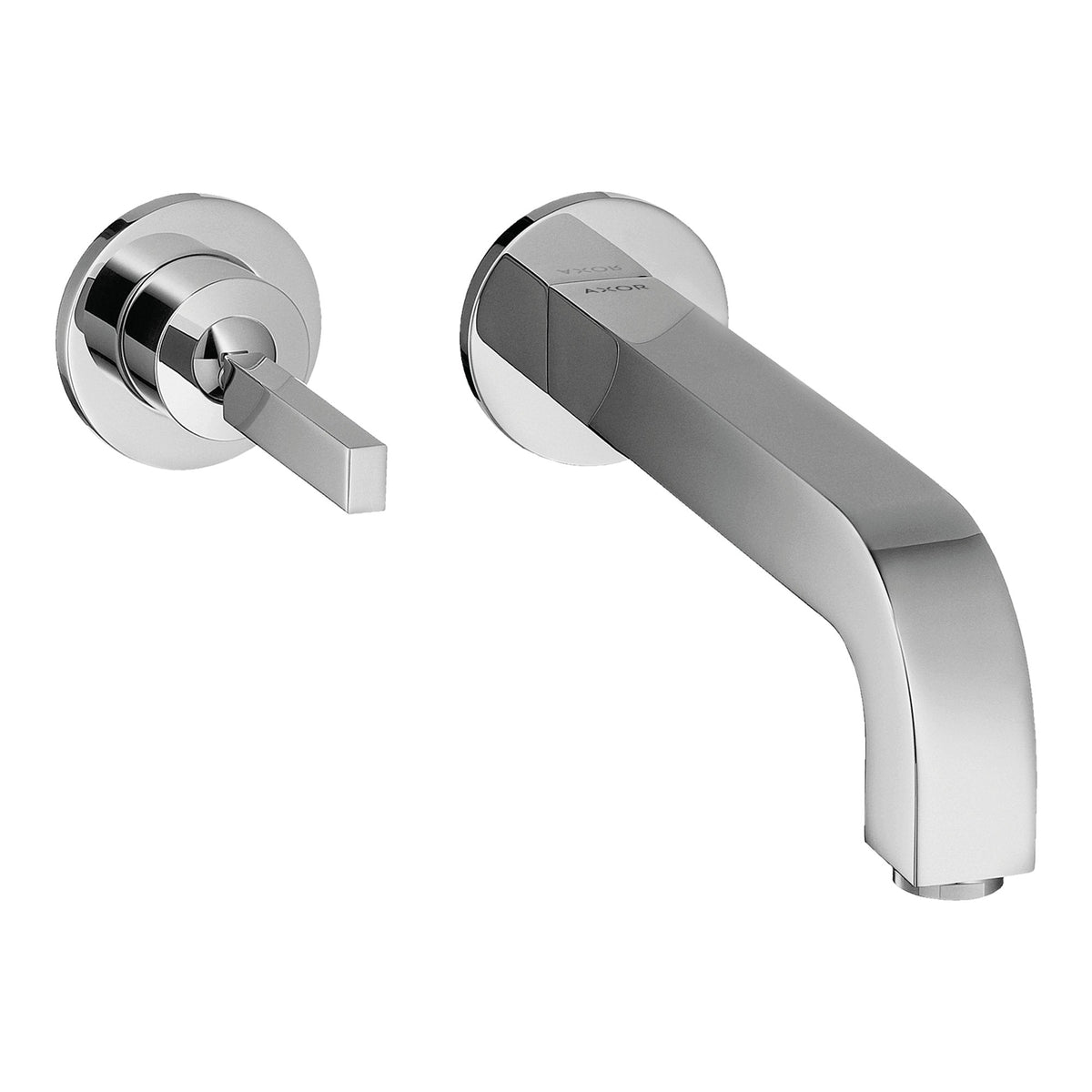 AXOR-Citterio-Single-lever-basin-mixer-for-concealed-installation-wall-mounted-with-pin-handle-spout-220-mm-and-escutcheons-Chrome-39116000
