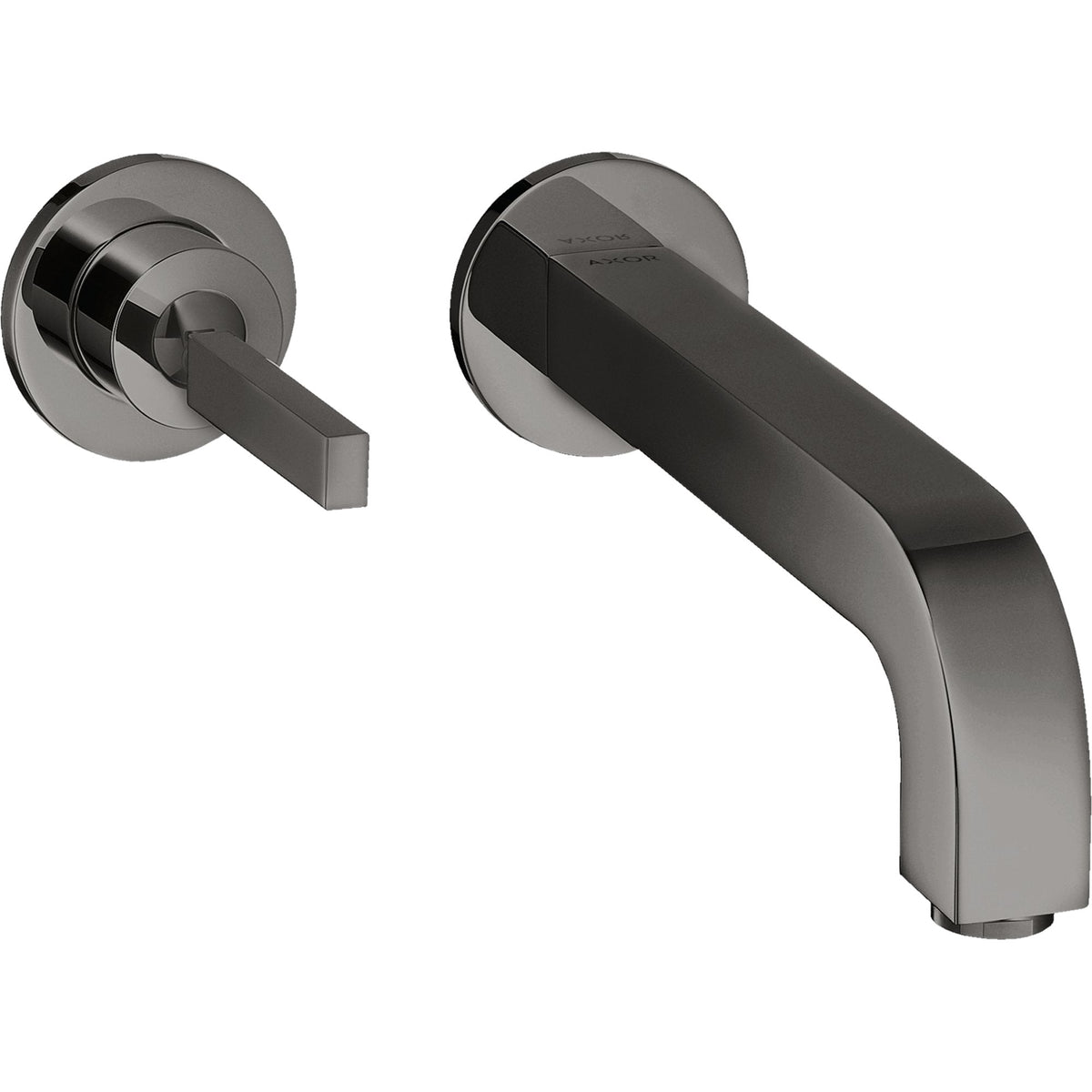 AXOR-Citterio-Single-lever-basin-mixer-for-concealed-installation-wall-mounted-with-pin-handle-spout-220-mm-and-escutcheons-Polished-Black-Chrome-39116330