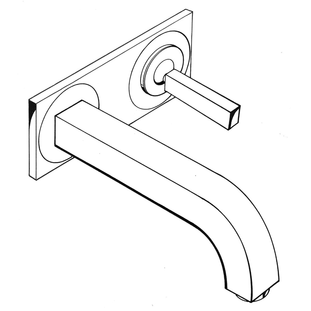 AXOR-Citterio-Single-lever-basin-mixer-for-concealed-installation-wall-mounted-with-pin-handle-spout-220-mm-and-plate-39115-technical-04