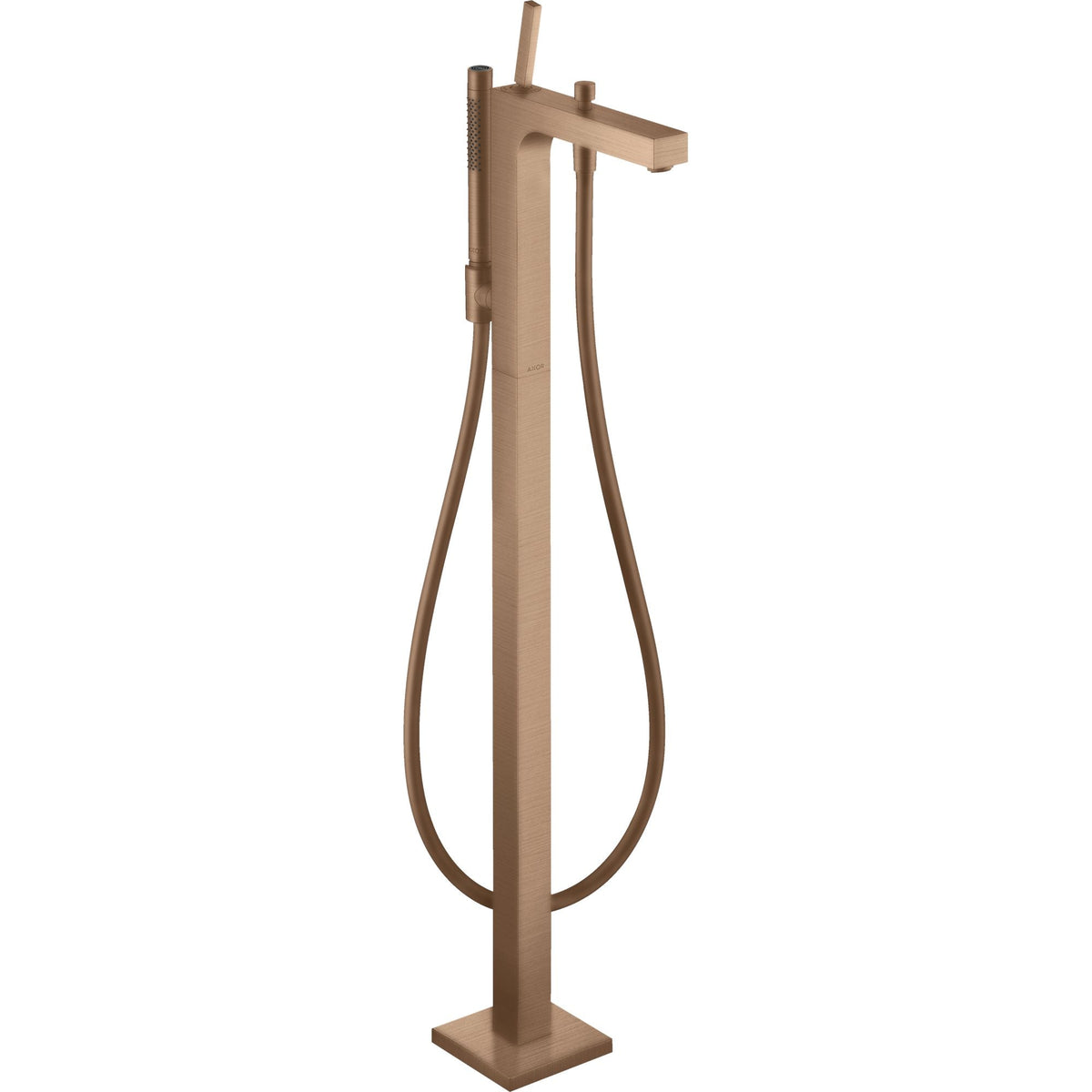 AXOR-Citterio-Single-lever-bath-mixer-floor-standing-with-pin-handle-Brushed-Red-Gold-39451310