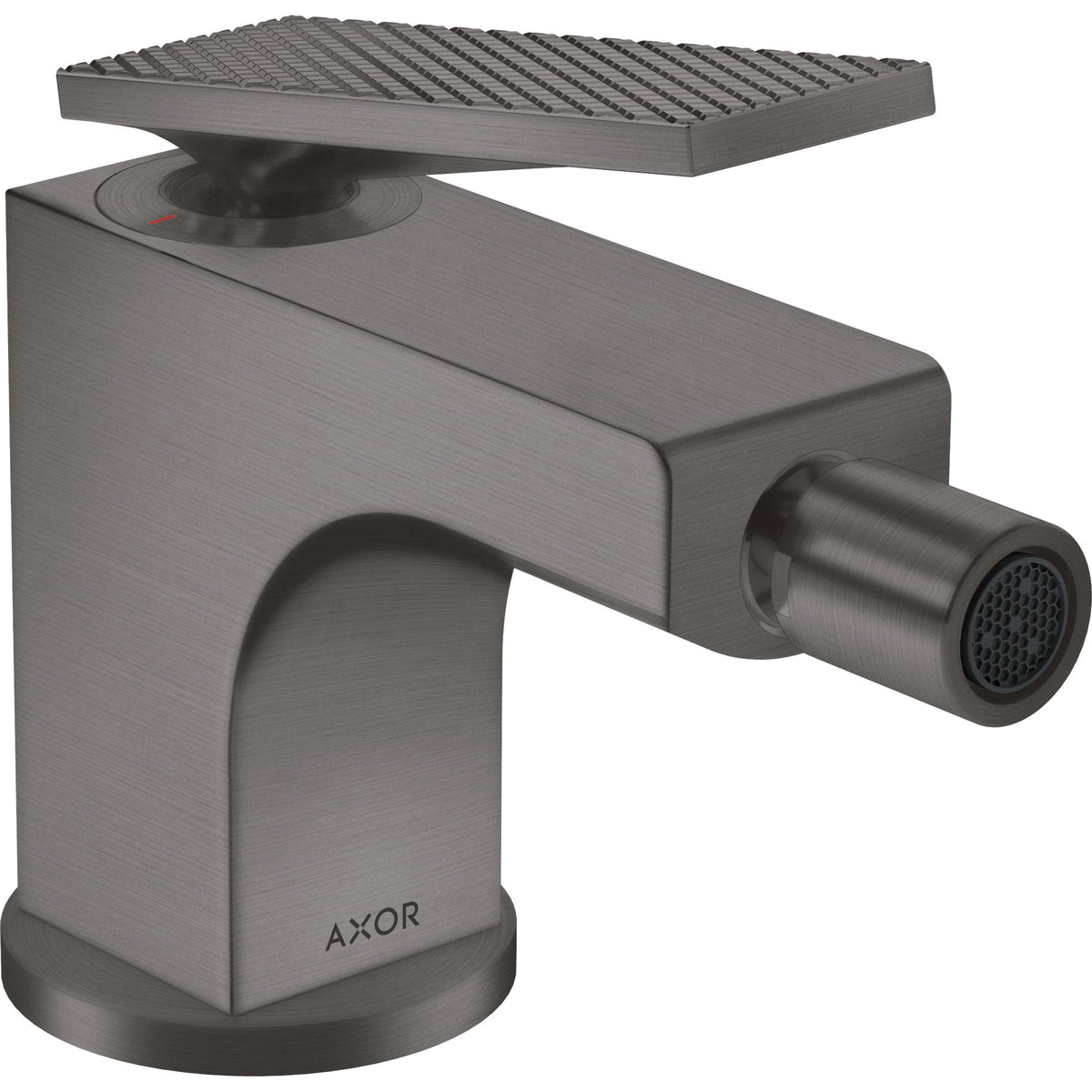 AXOR-Citterio-Single-lever-bidet-mixer-with-lever-handle-and-pop-up-waste-set-rhombic-cut-Brushed-Black-Chrome-39201340