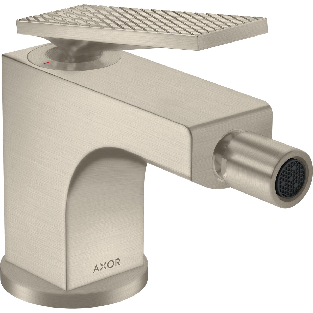 AXOR-Citterio-Single-lever-bidet-mixer-with-lever-handle-and-pop-up-waste-set-rhombic-cut-Brushed-Nickel-39201820