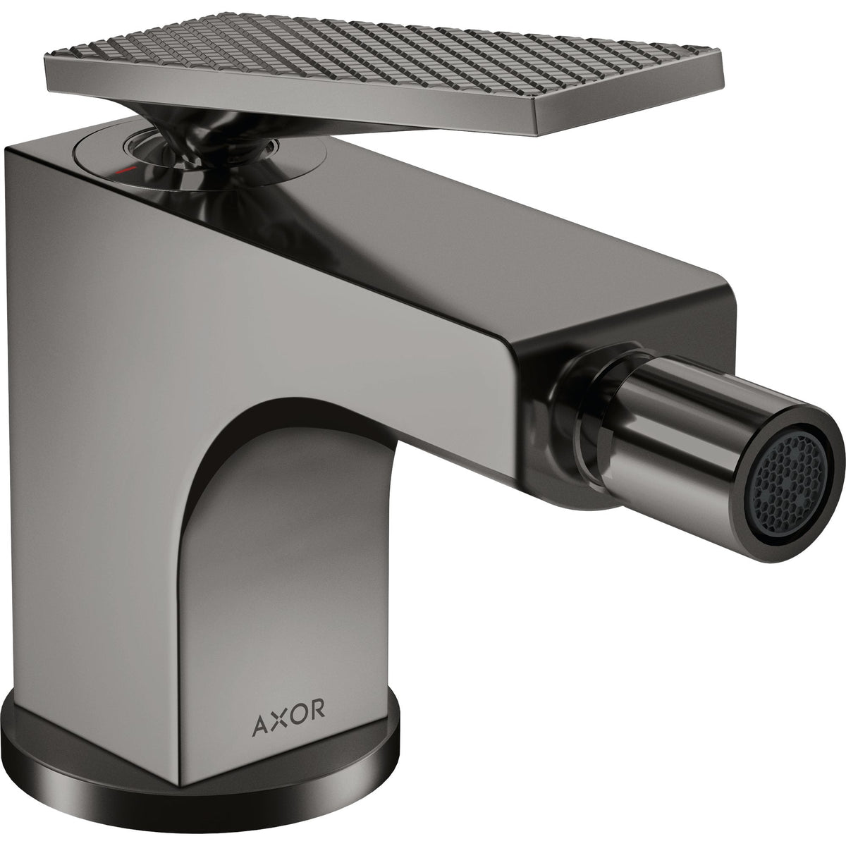 AXOR-Citterio-Single-lever-bidet-mixer-with-lever-handle-and-pop-up-waste-set-rhombic-cut-Polished-Black-Chrome-39201330