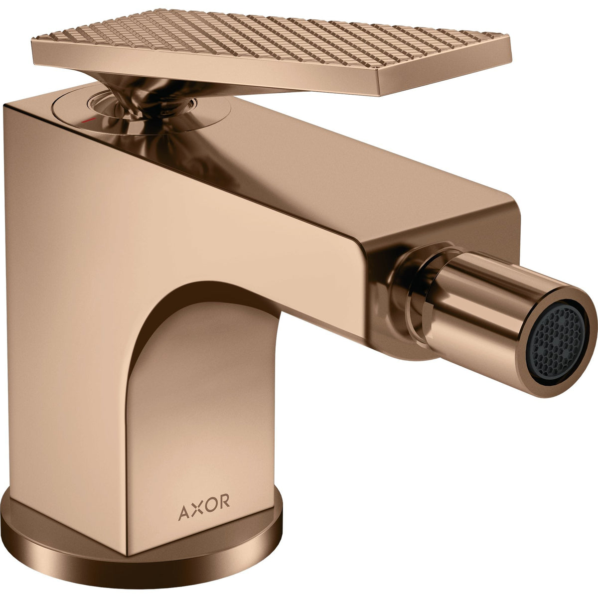 AXOR-Citterio-Single-lever-bidet-mixer-with-lever-handle-and-pop-up-waste-set-rhombic-cut-Polished-Red-Gold-39201300