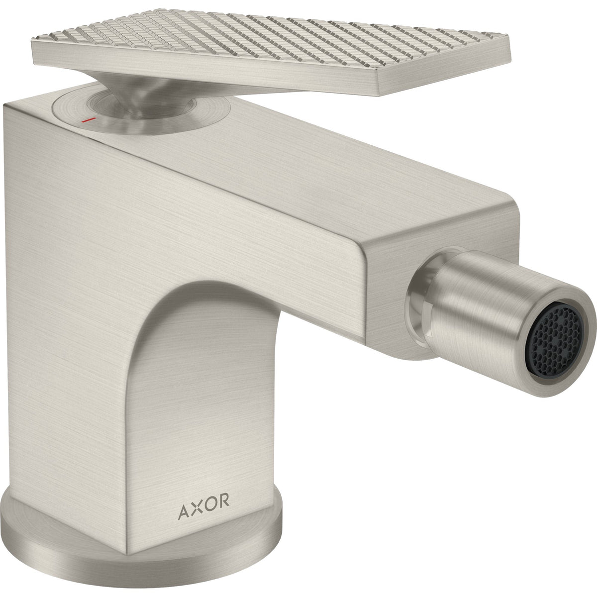 AXOR-Citterio-Single-lever-bidet-mixer-with-lever-handle-and-pop-up-waste-set-rhombic-cut-Stainless-Steel-Optic-39201800