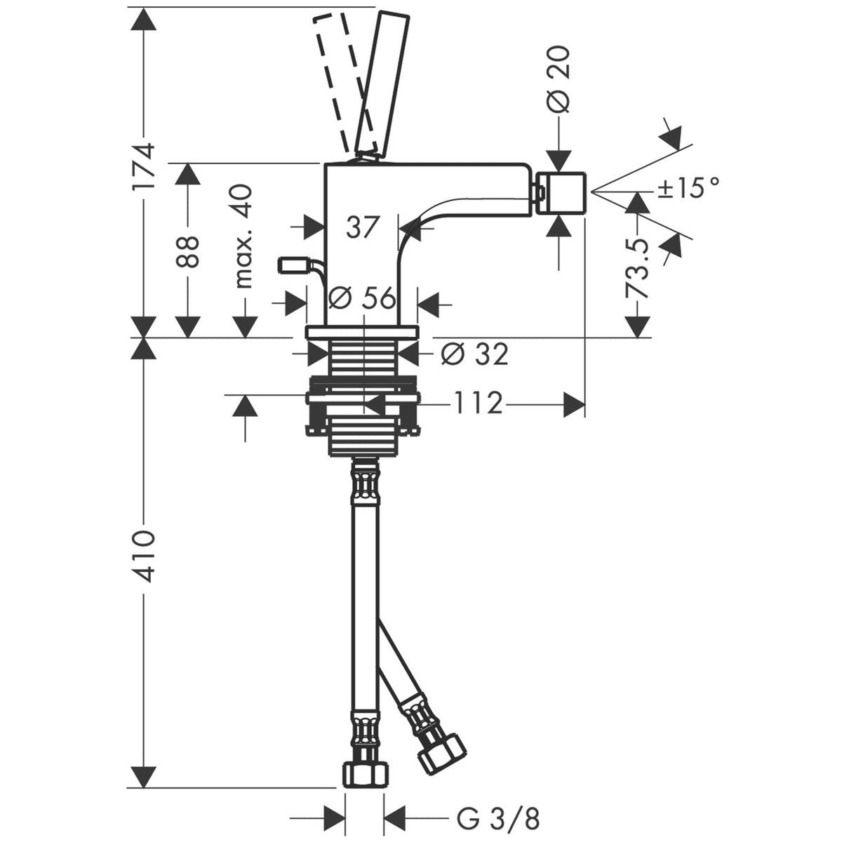 AXOR-Citterio-Single-lever-bidet-mixer-with-pop-up-waste-set-39210-technical-02
