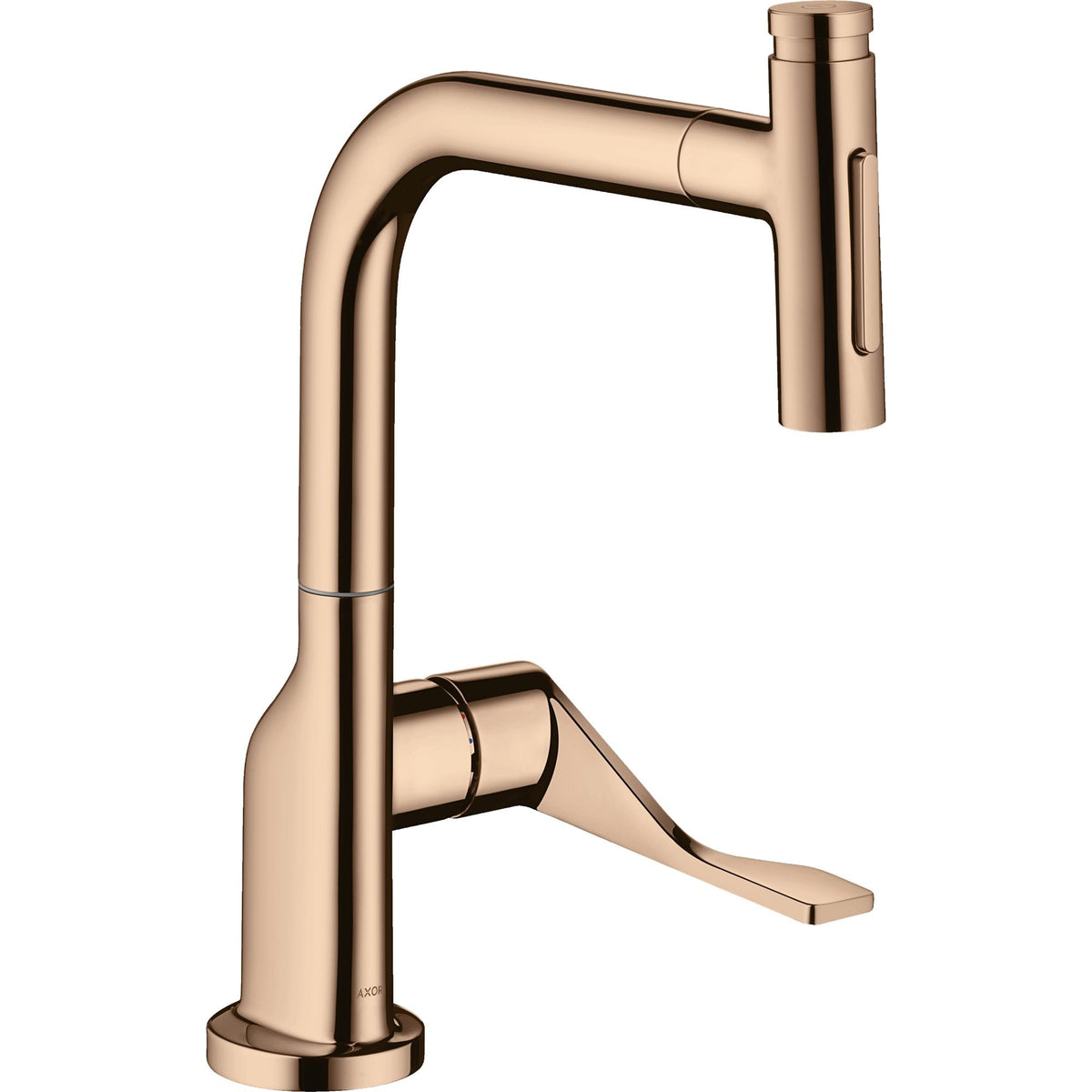 AXOR-Citterio-Single-lever-kitchen-mixer-Select-230-2jet-with-pull-out-spray-and-sBox-Polished-Red-Gold-39862300