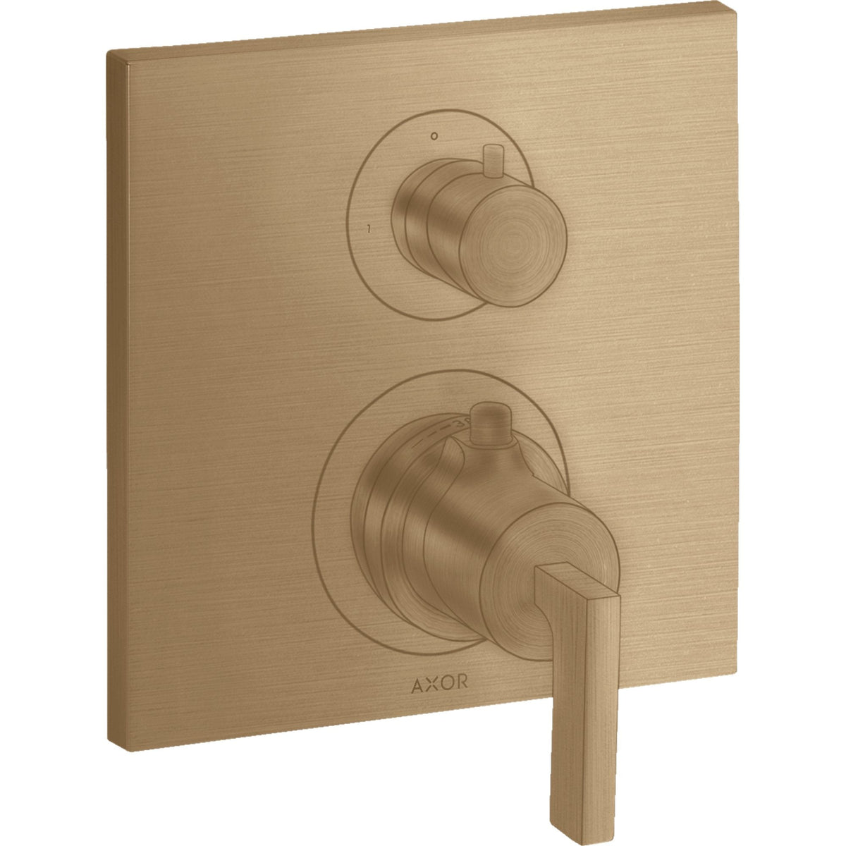 AXOR-Citterio-Thermostat-for-concealed-installation-with-shut-off-diverter-valve-and-lever-handle-Brushed-Bronze-39720140