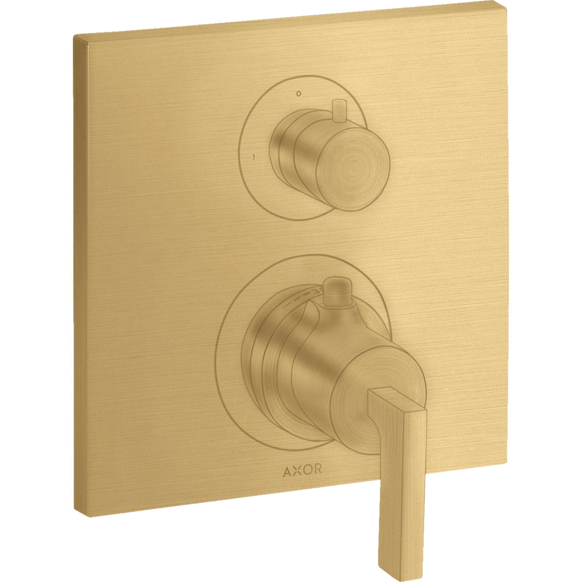 AXOR-Citterio-Thermostat-for-concealed-installation-with-shut-off-diverter-valve-and-lever-handle-Brushed-Gold-Optic-39720250