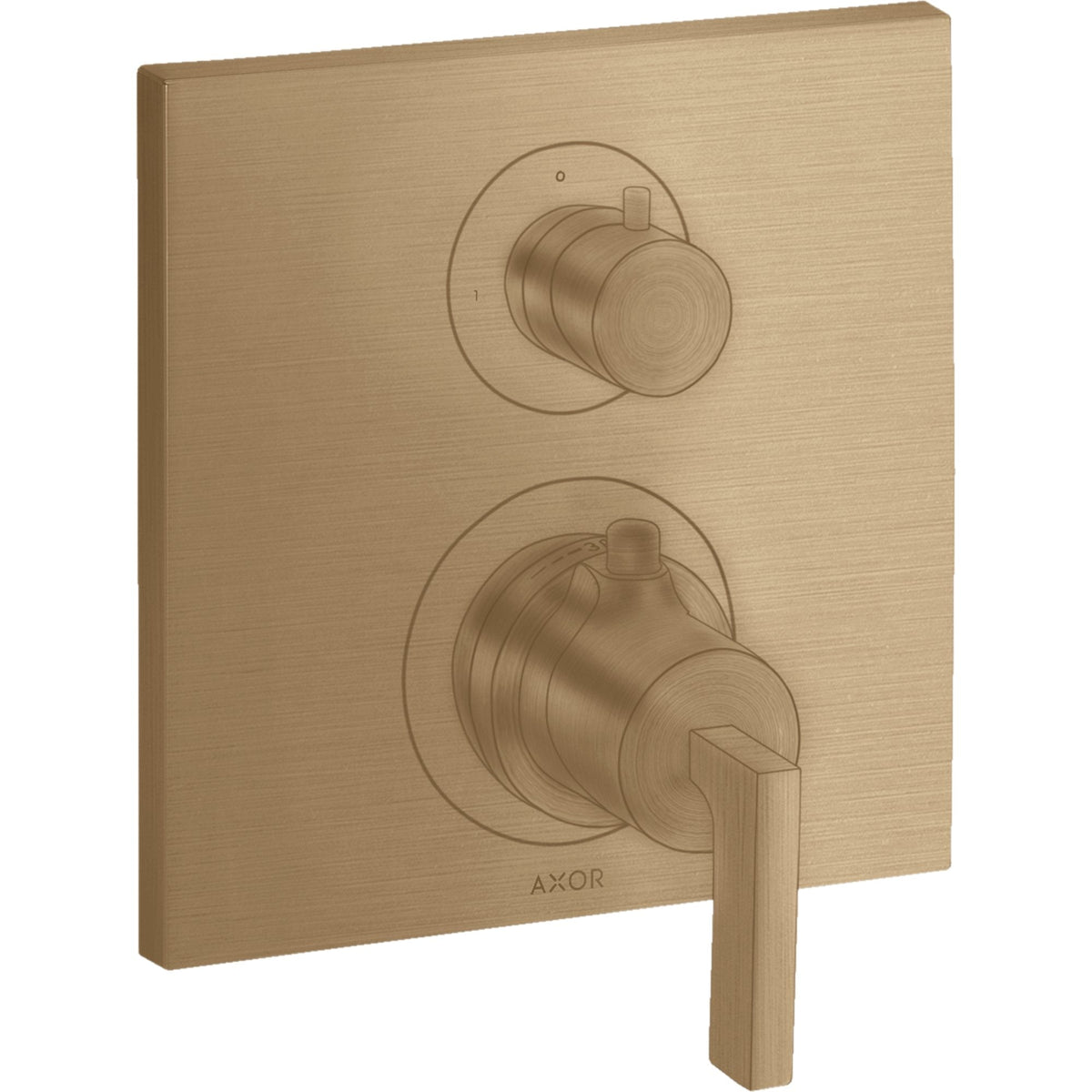 AXOR-Citterio-Thermostat-for-concealed-installation-with-shut-off-valve-and-lever-handle-Brushed-Bronze-39700140