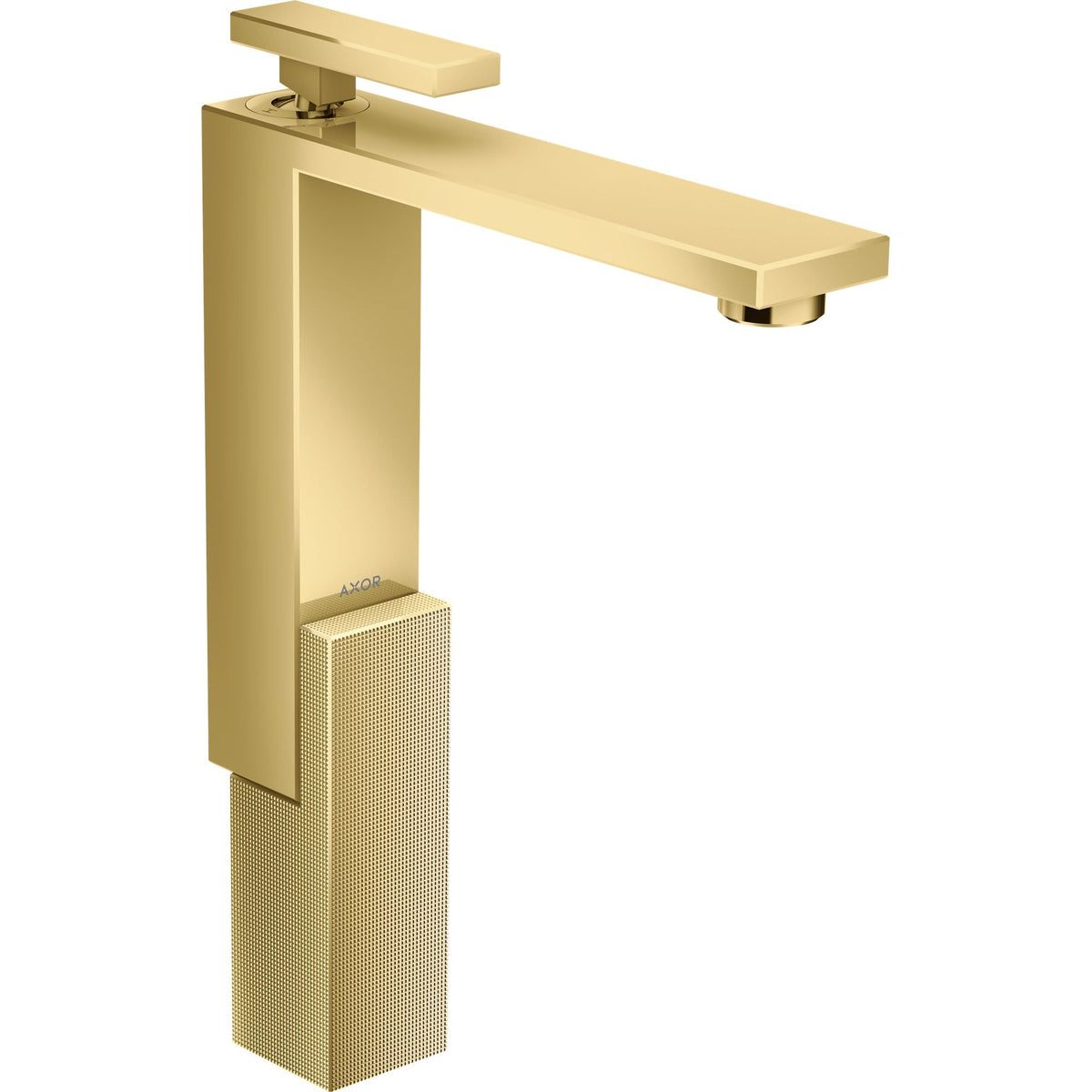 AXOR-Edge-Single-lever-basin-mixer-280-for-wash-bowls-with-push-open-waste-set-diamond-cut-Polished-Gold-Optic-46031990