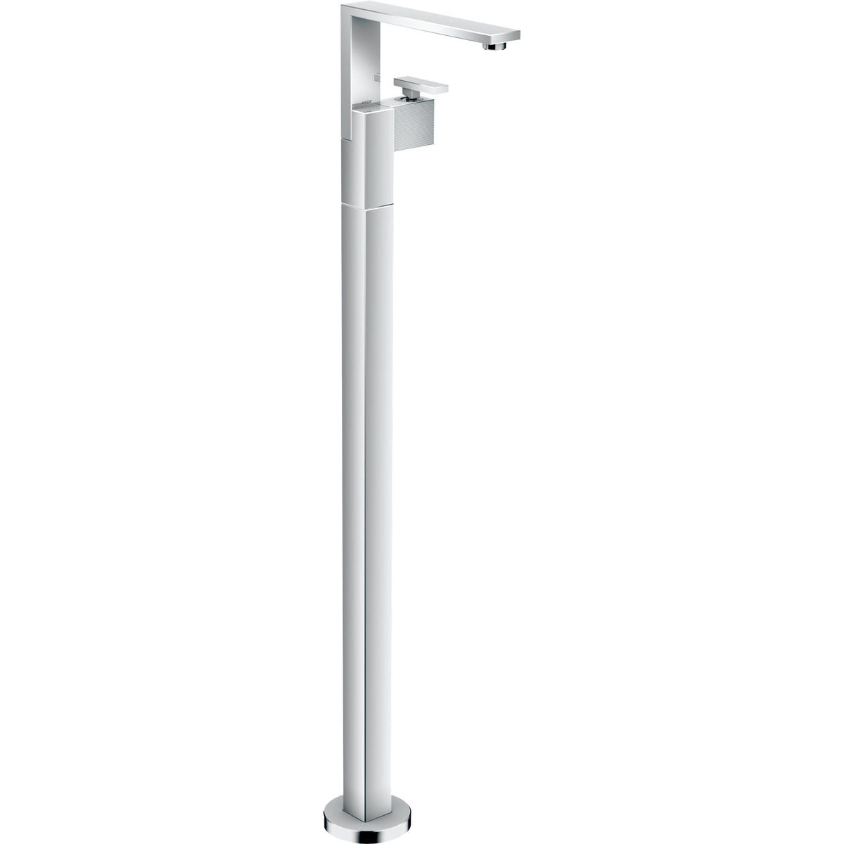 AXOR-Edge-Single-lever-basin-mixer-floor-standing-with-push-open-waste-set-diamond-cut-Chrome-46041000