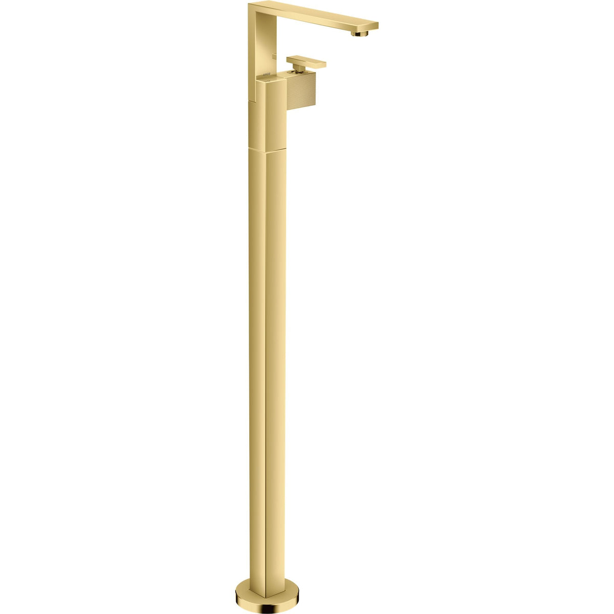 AXOR-Edge-Single-lever-basin-mixer-floor-standing-with-push-open-waste-set-diamond-cut-Polished-Gold-Optic-46041990