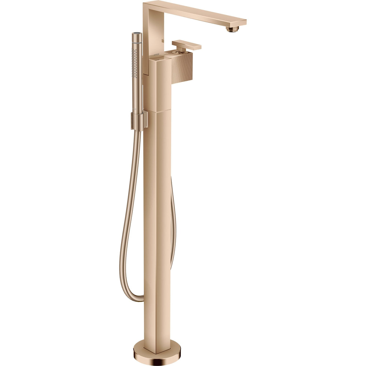 AXOR-Edge-Single-lever-bath-mixer-floor-standing-diamond-cut-Polished-Red-Gold-46441300