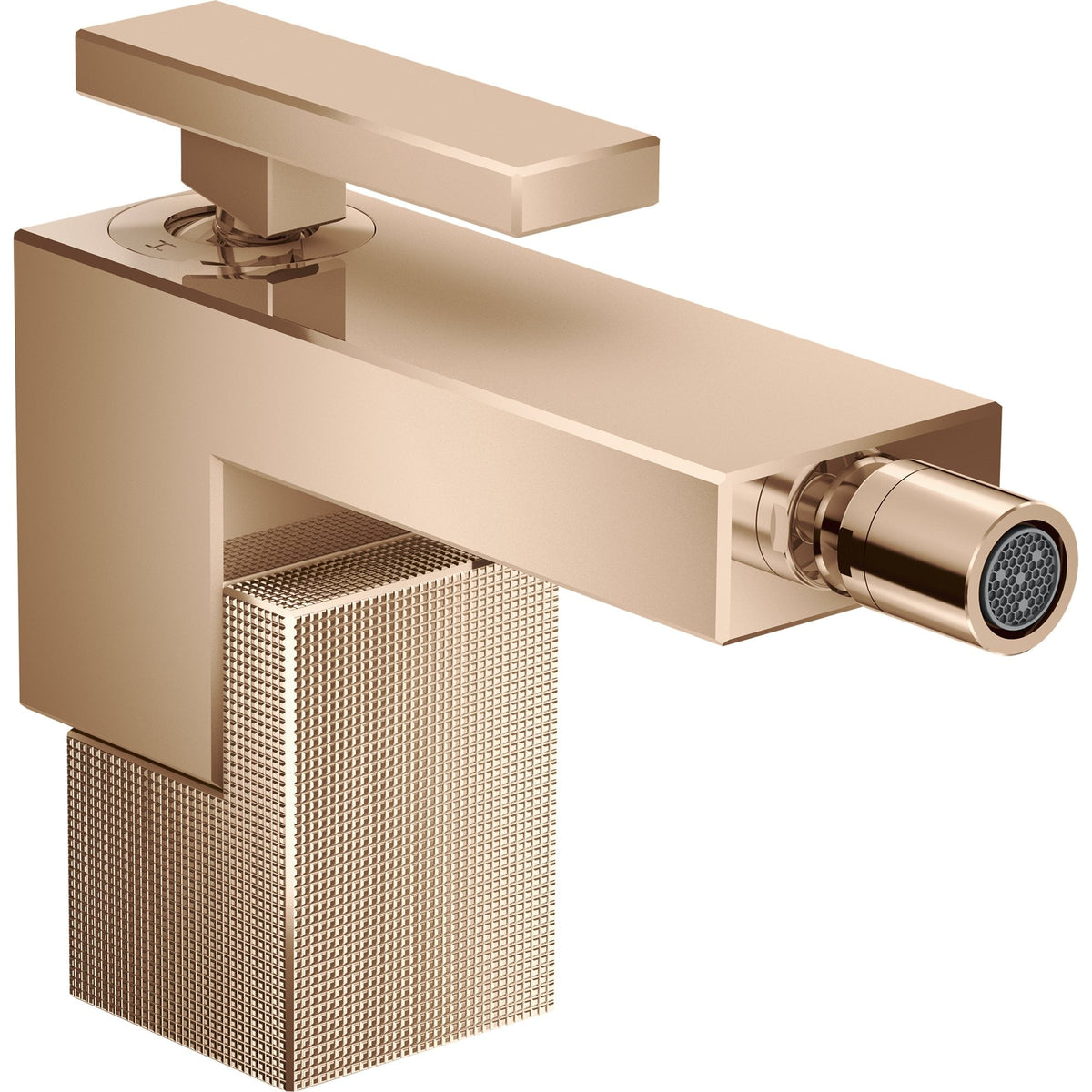 AXOR-Edge-Single-lever-bidet-mixer-with-push-open-waste-set-diamond-cut-Polished-Red-Gold-46211300
