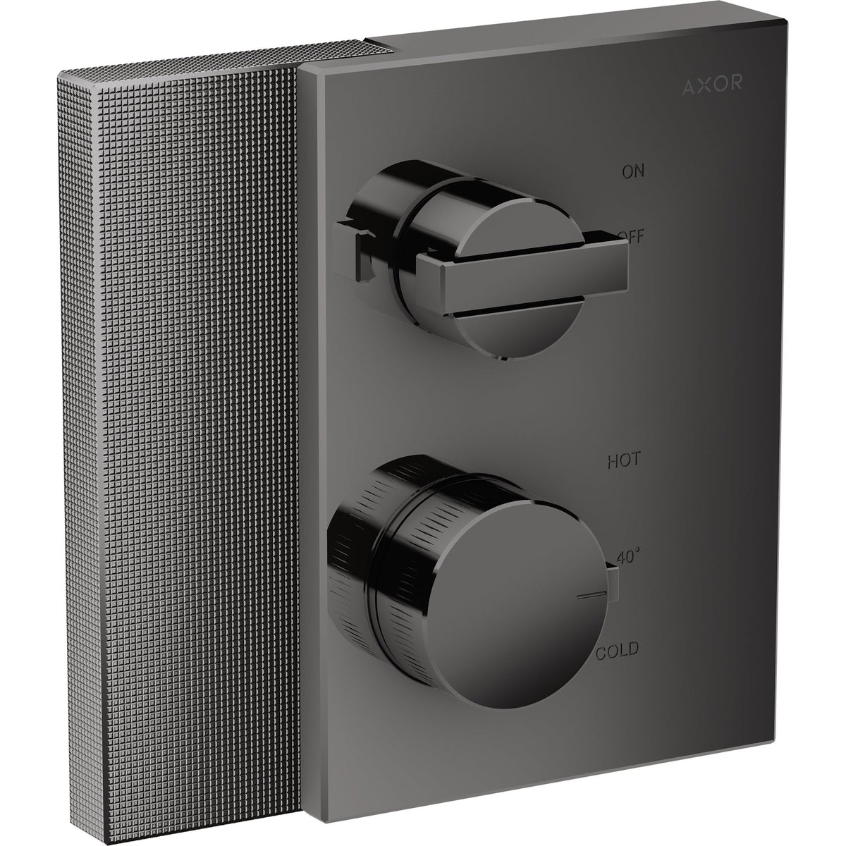 AXOR-Edge-Thermostat-for-concealed-installation-with-shut-off-valve-diamond-cut-Polished-Black-Chrome-46751330