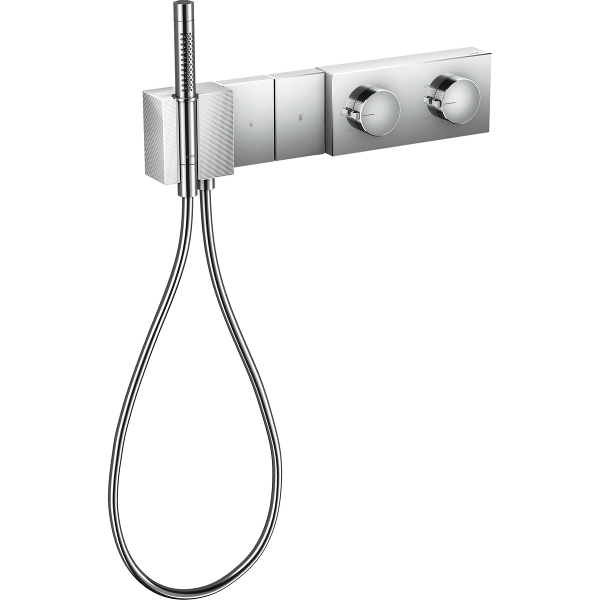 AXOR-Edge-Thermostatic-module-Select-470-100-for-concealed-installation-for-2-functions-diamond-cut-Chrome-46701000