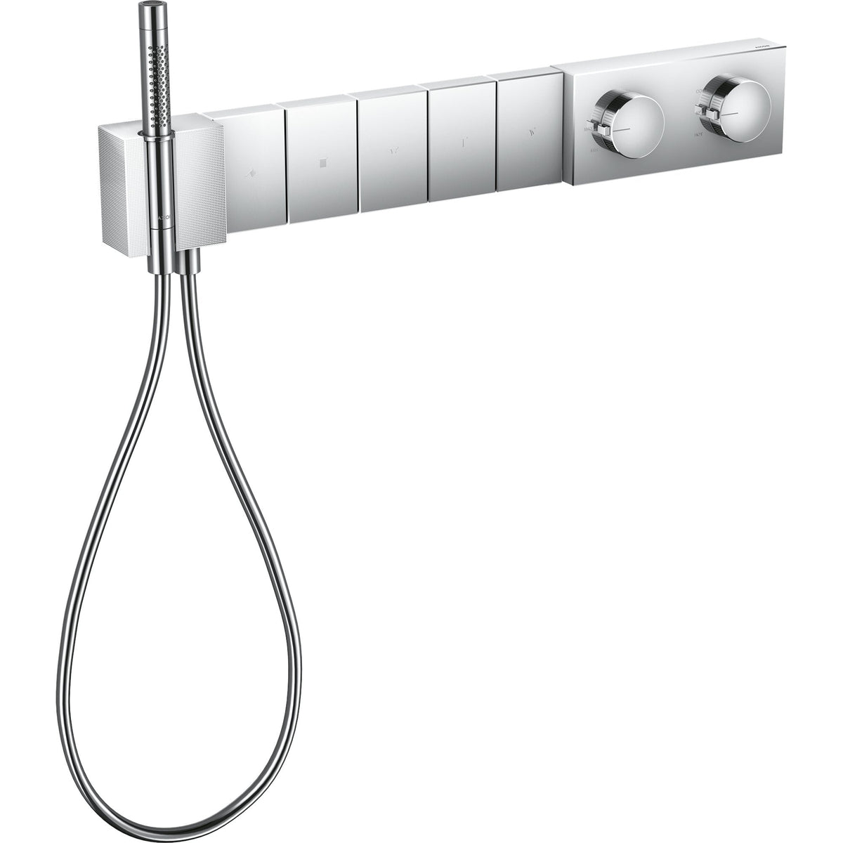 AXOR-Edge-Thermostatic-module-Select-680-100-for-concealed-installation-for-5-functions-diamond-cut-Chrome-46731000
