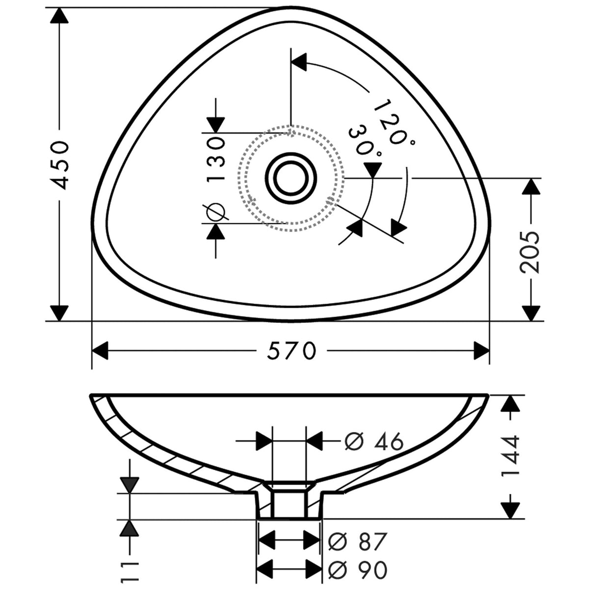 AXOR-Massaud-Wash-bowl-570-450-42305-technical-01