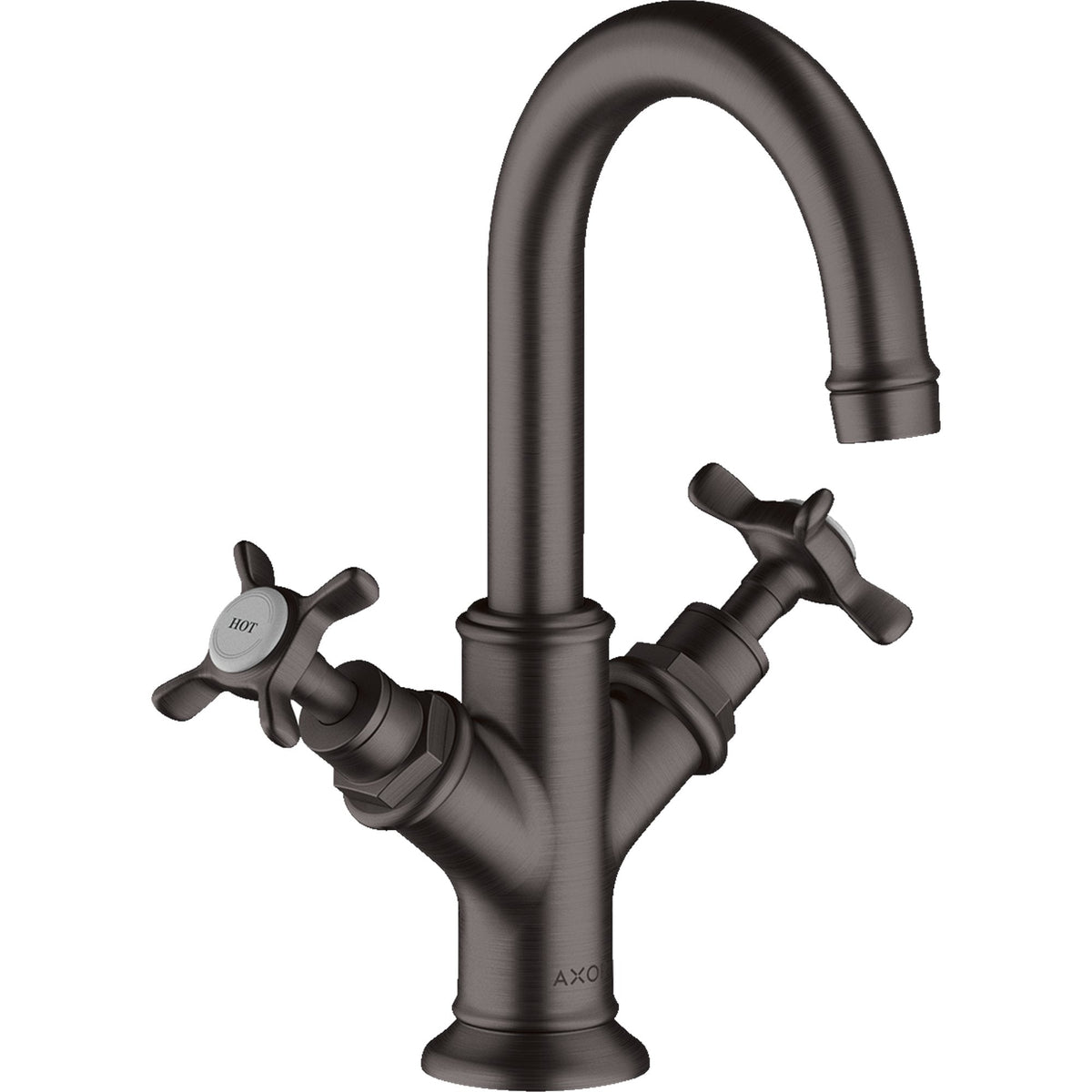 AXOR-Montreux-2-handle-basin-mixer-160-with-cross-handles-for-hand-wash-basins-with-pop-up-waste-set-Brushed-Black-Chrome-16505340