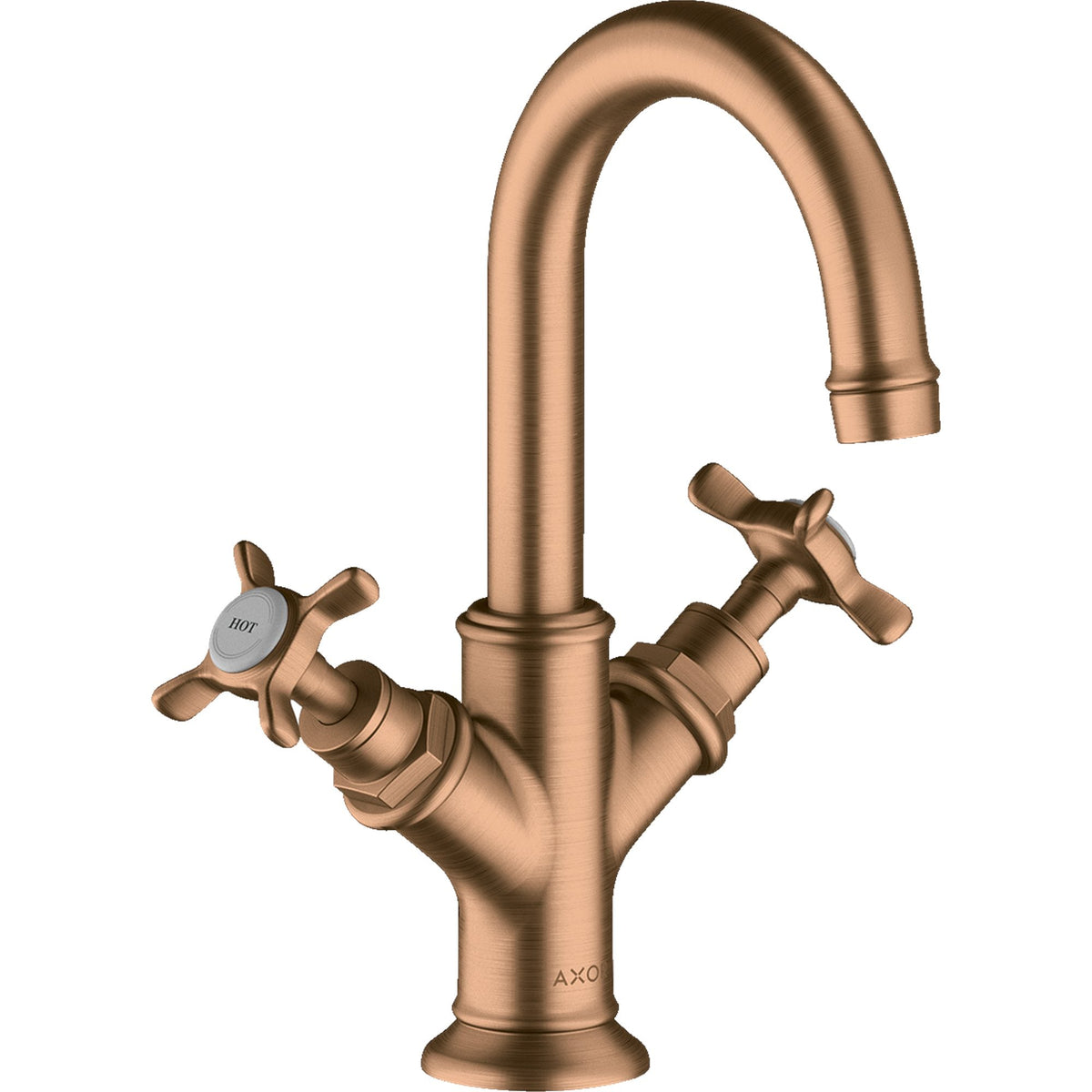AXOR-Montreux-2-handle-basin-mixer-160-with-cross-handles-for-hand-wash-basins-with-pop-up-waste-set-Brushed-Bronze-16505140