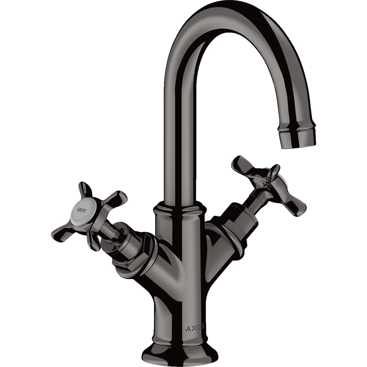 AXOR-Montreux-2-handle-basin-mixer-160-with-cross-handles-for-hand-wash-basins-with-pop-up-waste-set-Polished-Black-Chrome-16505330