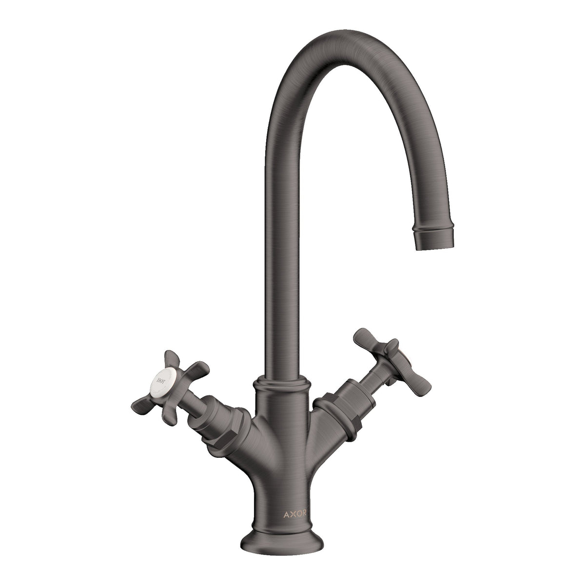 AXOR-Montreux-2-handle-basin-mixer-210-with-cross-handles-and-pop-up-waste-set-Brushed-Black-Chrome-16502340