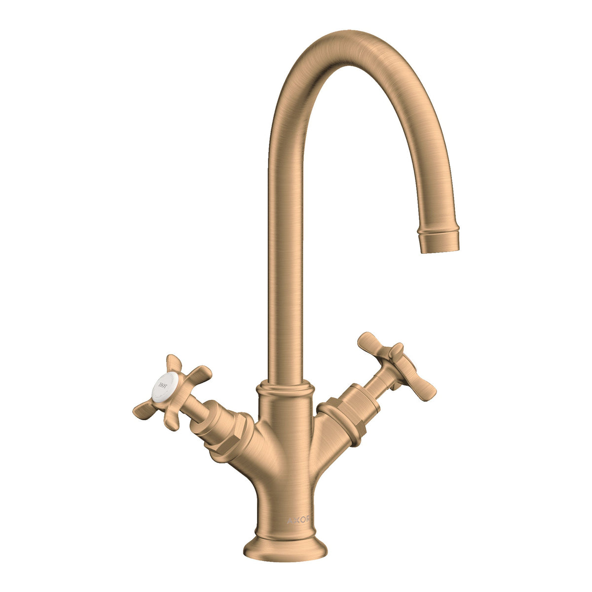 AXOR-Montreux-2-handle-basin-mixer-210-with-cross-handles-and-pop-up-waste-set-Brushed-Bronze-16502140