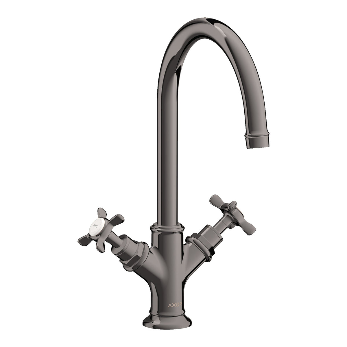 AXOR-Montreux-2-handle-basin-mixer-210-with-cross-handles-and-pop-up-waste-set-Polished-Black-Chrome-16502330