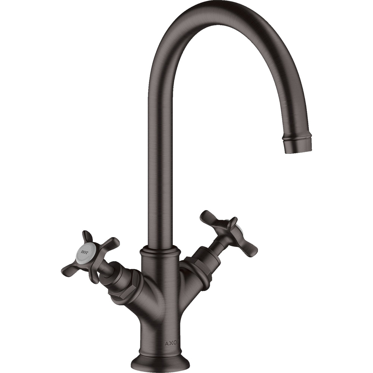 AXOR-Montreux-2-handle-basin-mixer-210-with-cross-handles-and-waste-set-Brushed-Black-Chrome-16506340