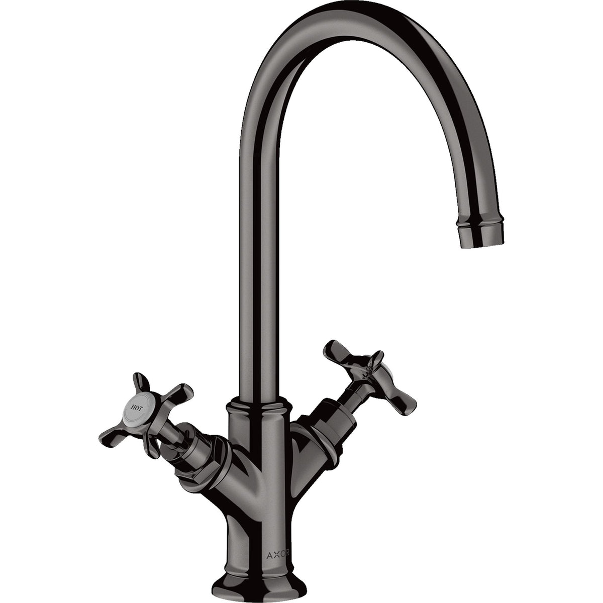 AXOR-Montreux-2-handle-basin-mixer-210-with-cross-handles-and-waste-set-Polished-Black-Chrome-16506330