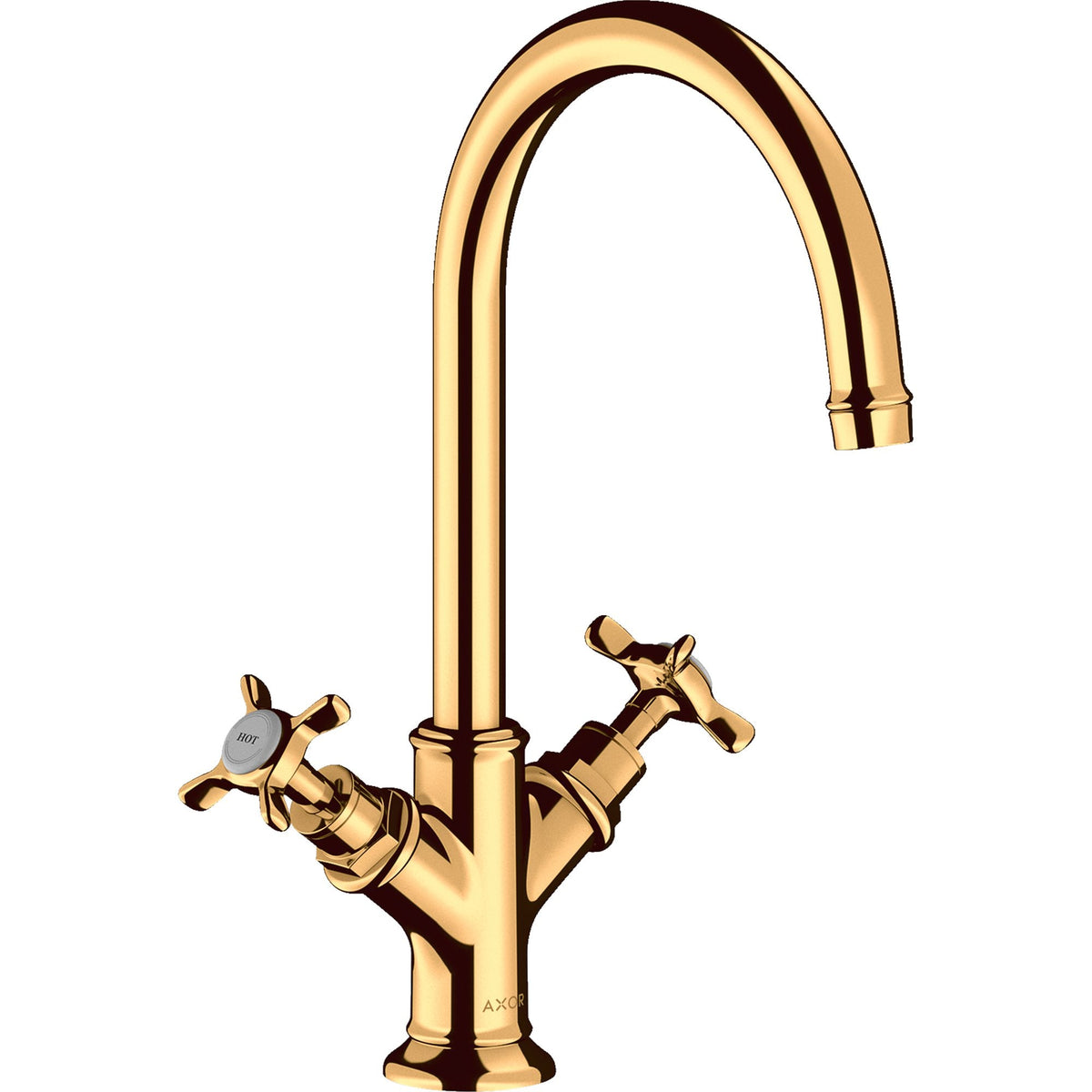 AXOR-Montreux-2-handle-basin-mixer-210-with-cross-handles-and-waste-set-Polished-Gold-Optic-16506990