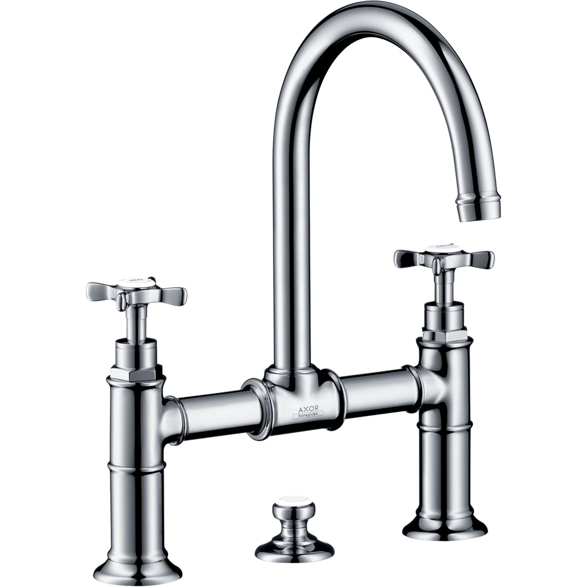 AXOR-Montreux-2-handle-basin-mixer-220-with-cross-handles-and-pop-up-waste-set-Chrome-16510000