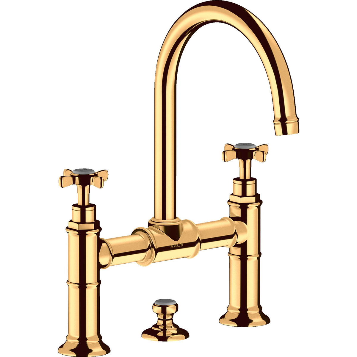 AXOR-Montreux-2-handle-basin-mixer-220-with-cross-handles-and-pop-up-waste-set-Polished-Gold-Optic-16510990