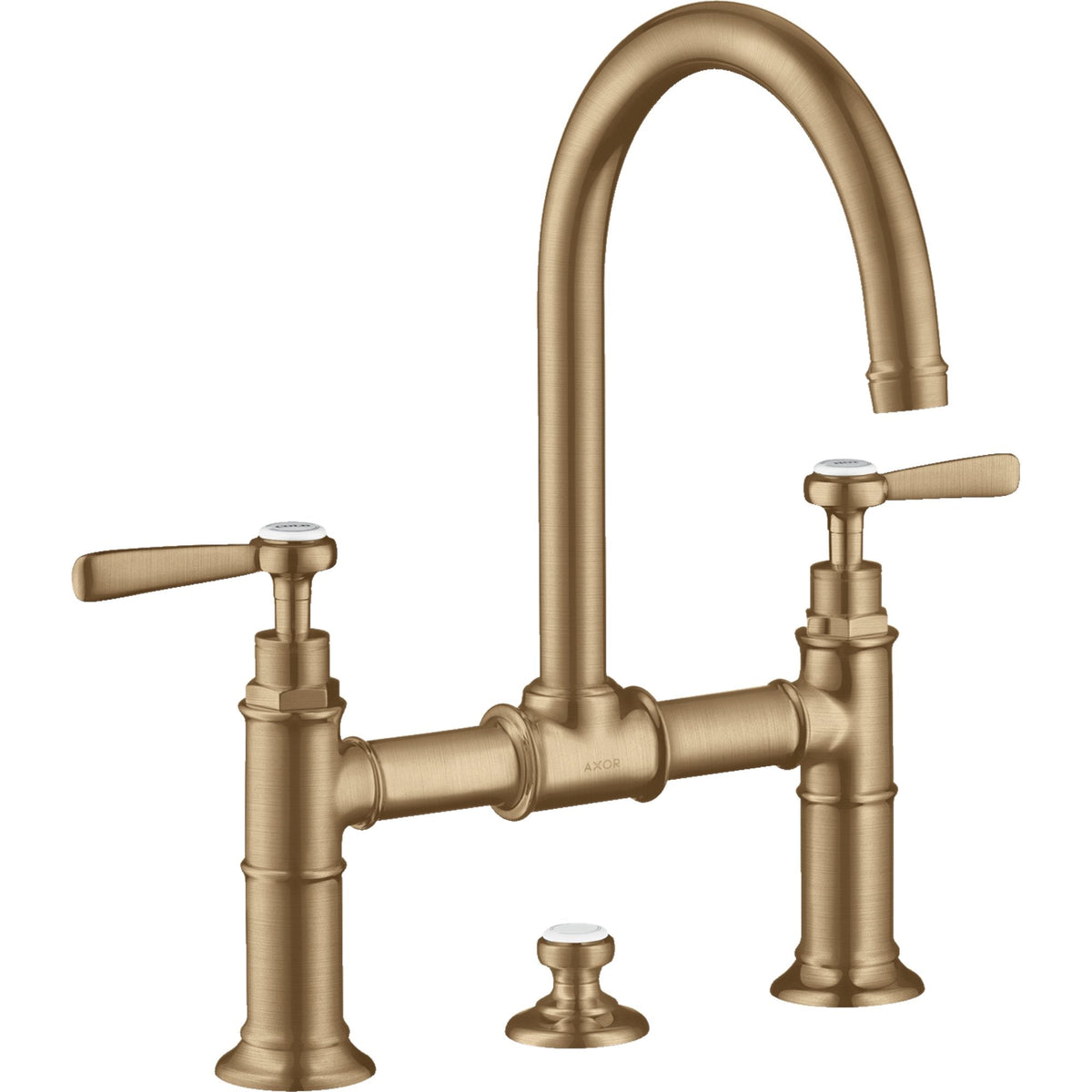 AXOR-Montreux-2-handle-basin-mixer-220-with-lever-handles-and-pop-up-waste-set-Brushed-Bronze-16511140