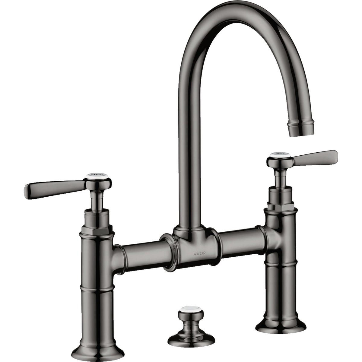AXOR-Montreux-2-handle-basin-mixer-220-with-lever-handles-and-pop-up-waste-set-Polished-Black-Chrome-16511330