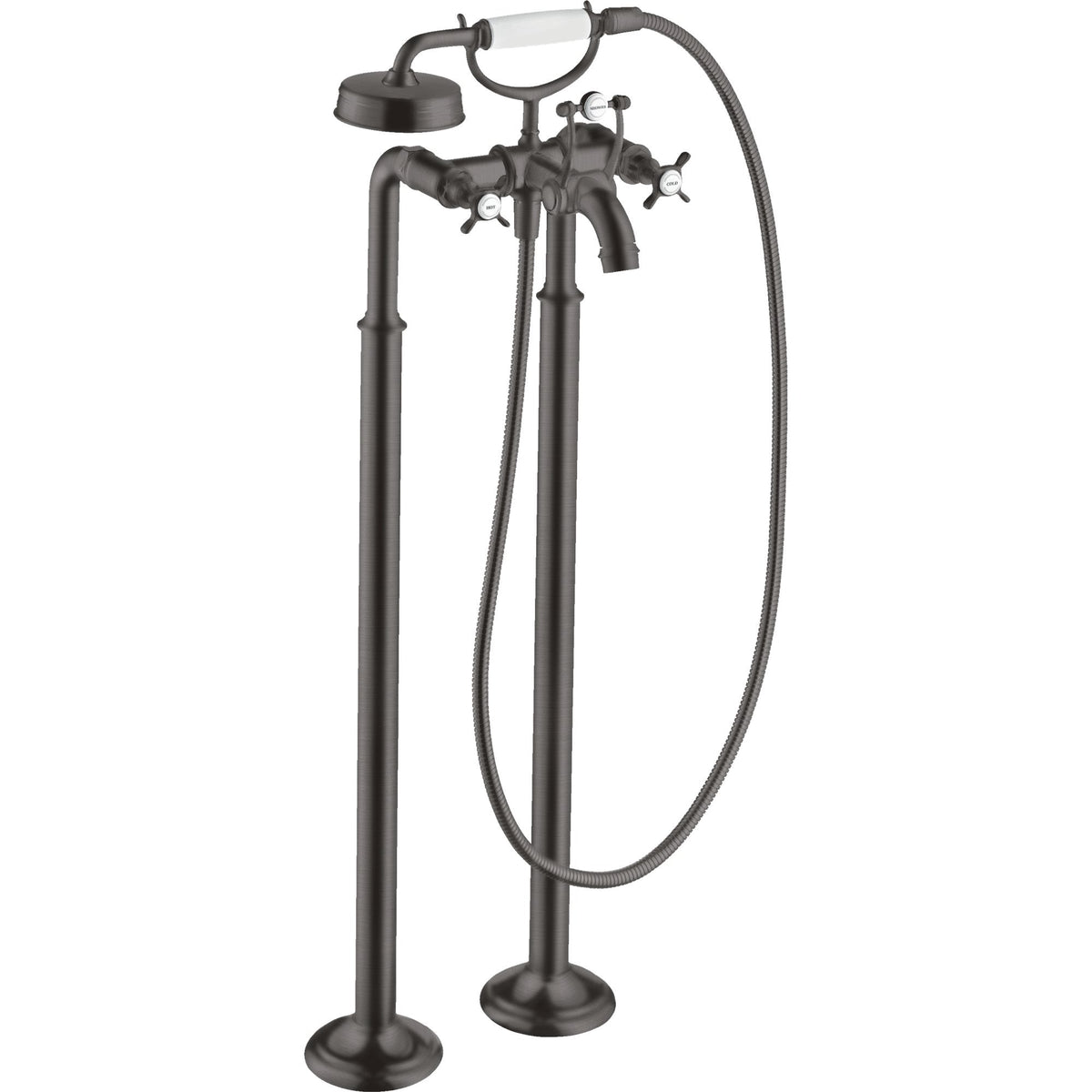 AXOR-Montreux-2-handle-bath-mixer-floor-standing-with-cross-handles-Brushed-Black-Chrome-16547340
