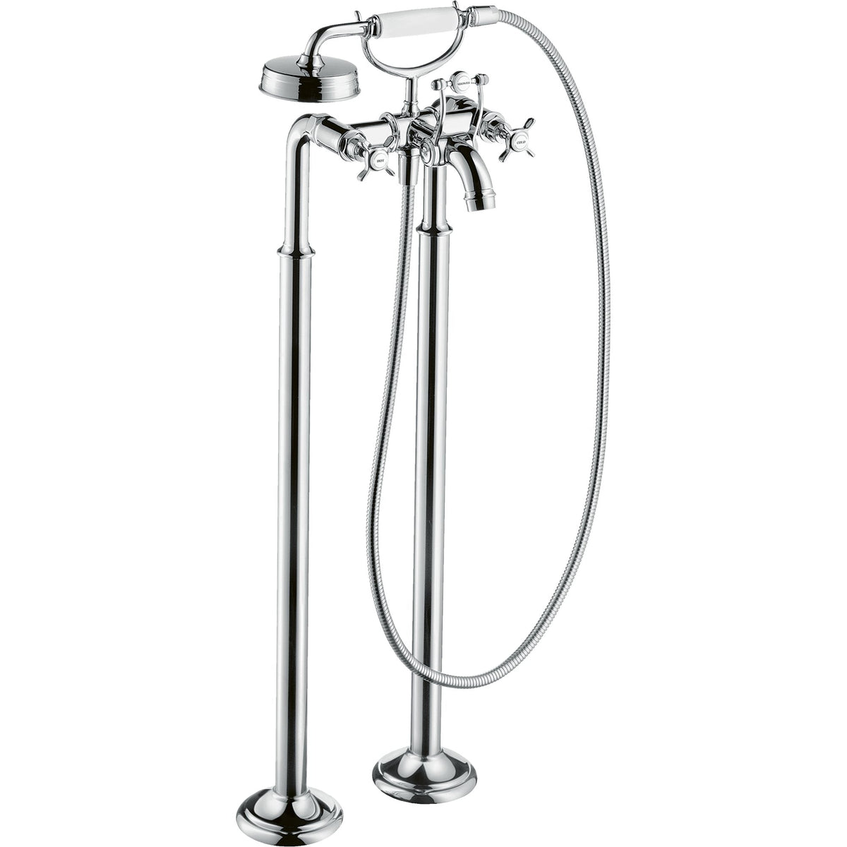 AXOR-Montreux-2-handle-bath-mixer-floor-standing-with-cross-handles-Chrome-16547000
