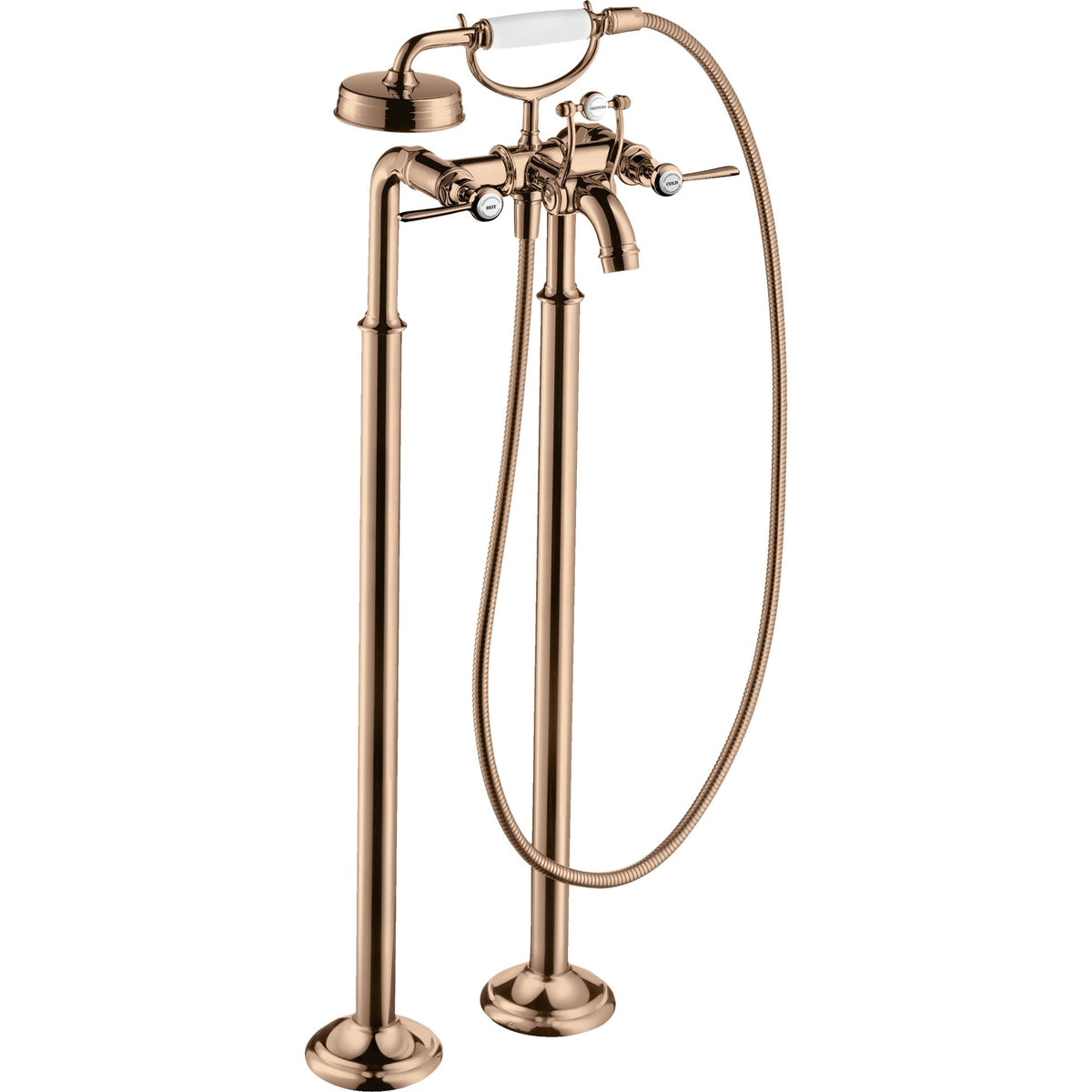 AXOR-Montreux-2-handle-bath-mixer-floor-standing-with-lever-handles-Polished-Red-Gold-16553300