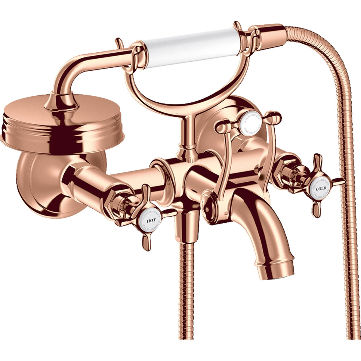 AXOR-Montreux-2-handle-bath-mixer-for-exposed-installation-with-cross-handles-Polished-Red-Gold-16540300