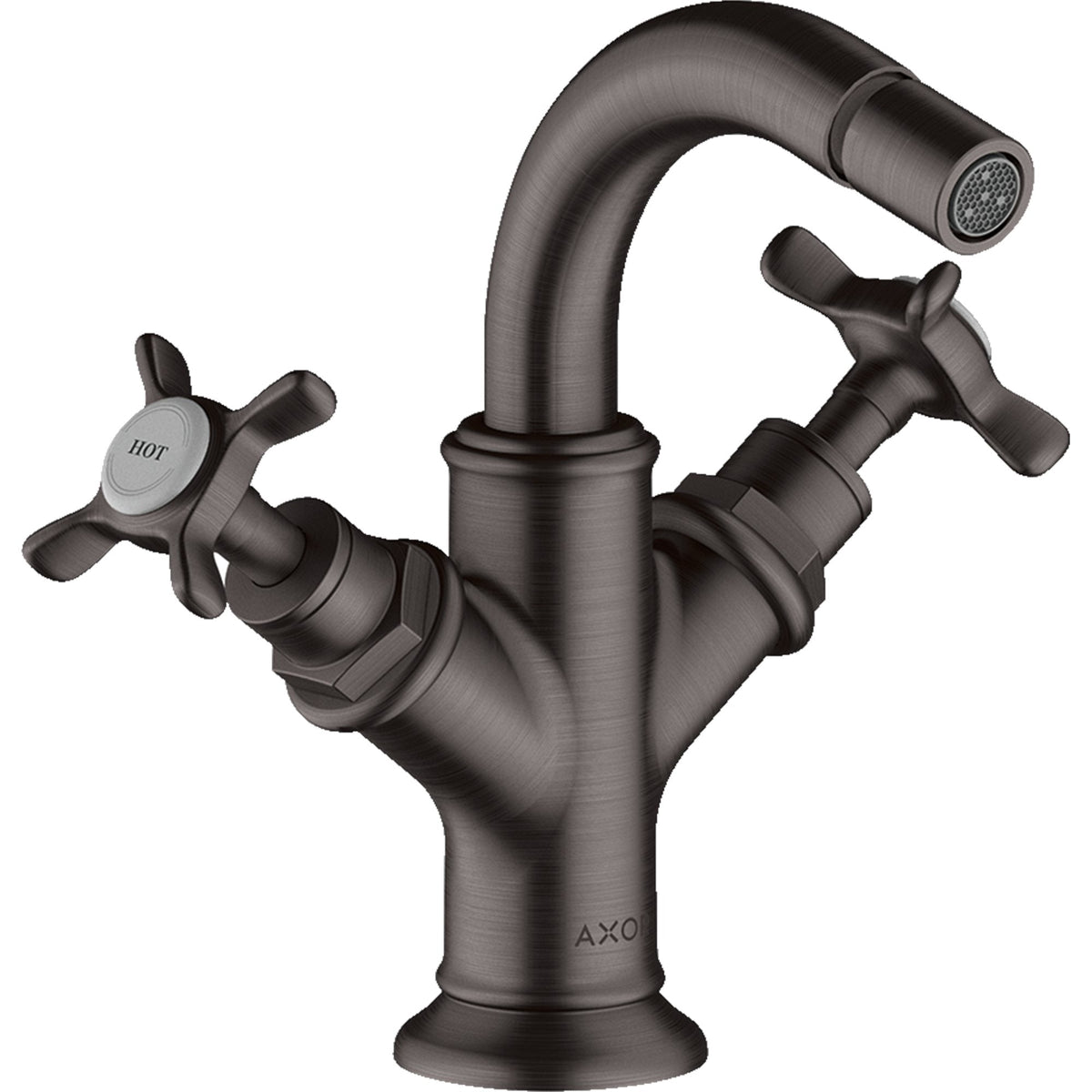 AXOR-Montreux-2-handle-bidet-mixer-with-cross-handles-and-pop-up-waste-set-Brushed-Black-Chrome-16520340