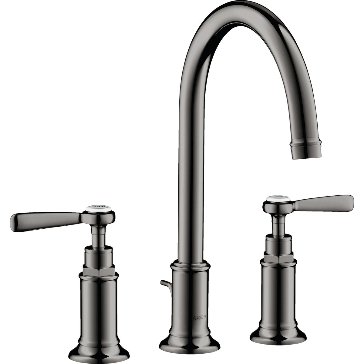 AXOR-Montreux-3-hole-basin-mixer-180-with-lever-handles-and-pop-up-waste-set-Polished-Black-Chrome-16514330
