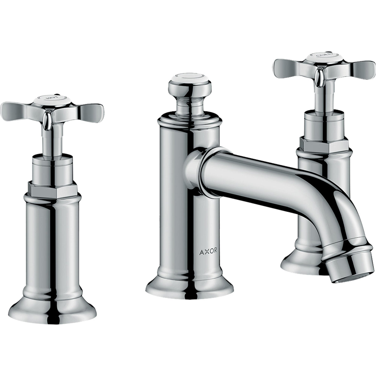 AXOR-Montreux-3-hole-basin-mixer-30-with-cross-handles-and-pop-up-waste-set-Chrome-16536000